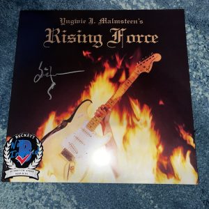 Yngwie Malmsteen Signed Rising Force Vinyl Heavy Metal Star Legend Beckett #2