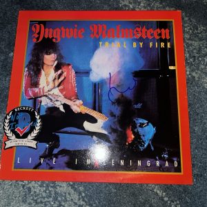 Yngwie Malmsteen Signed Trial By Fire Vinyl Heavy Metal Superstar Legend Beckett