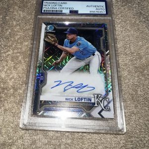 Nick Loftin Signed 2021 Topps Bowman Chrome Card Certified Auto PSA/DNA