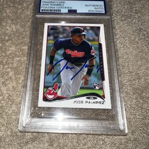 Jose Ramirez Signed 2014 Topps Trading Card Rookie Card Cleveland PSA/DNA