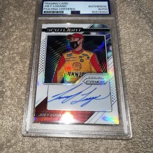 Joey Logano Signed 2021 Panini Prizm Trading Card Champ PSA/DNA