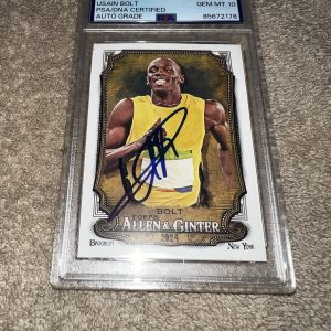 Usain Bolt Signed 2024 Allen & Ginter Trading Card #208 PSA/DNA Auto 10 #3