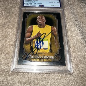 Usain Bolt Signed 2024 A&G Chrome Trading Card #208 Gold Star PSA/DNA Auto 10 #3