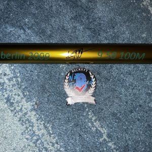 Usain Bolt Signed Gold Baton Berlin 2009 9.58 Record Jamaica Beckett