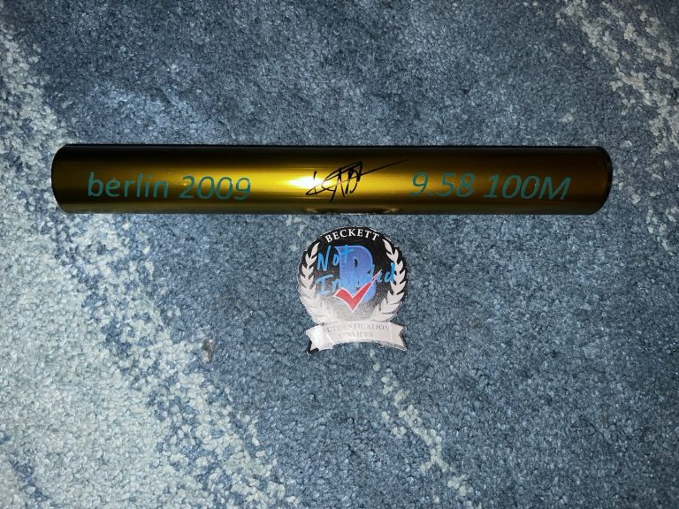 Usain Bolt Signed Gold Baton Berlin 2009 9.58 Record Jamaica Beckett