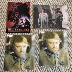 4x Dermot Crowley Star Wars General Madine ROTJ Jedi SIGNED Photos Pictures