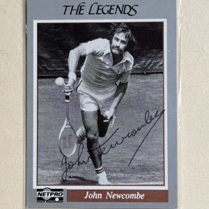 John Newcombe SIGNED Tennis Legend SIGNED Autographed card Auto