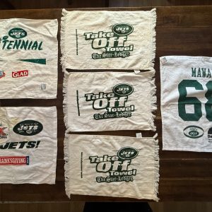 6X New York NY Jets Take Off Fantennial Kevin Mawae 68 Towels Wave