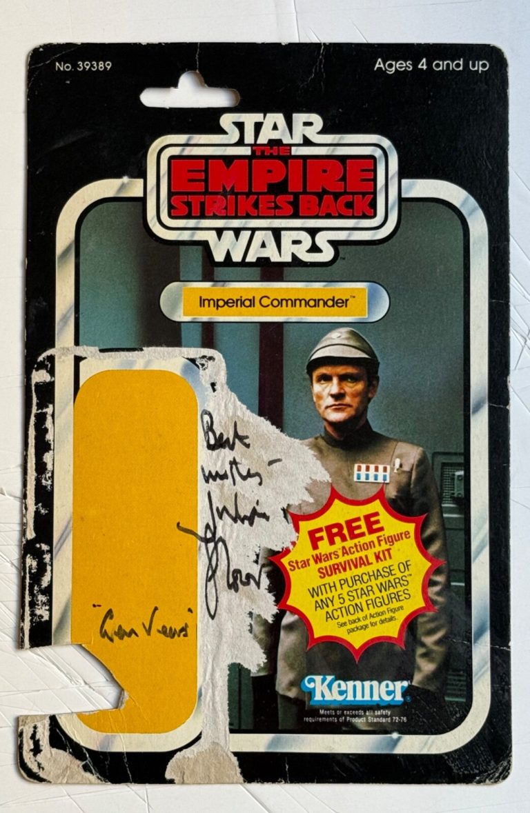 Julian Glover Star Wars Original Imp Commander ESB Figure Card SIGNED AUTOGRAPH