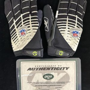 2007 David Harris #52 New York Jets NFL Game Used Pair Gloves JETS COA - PROOF