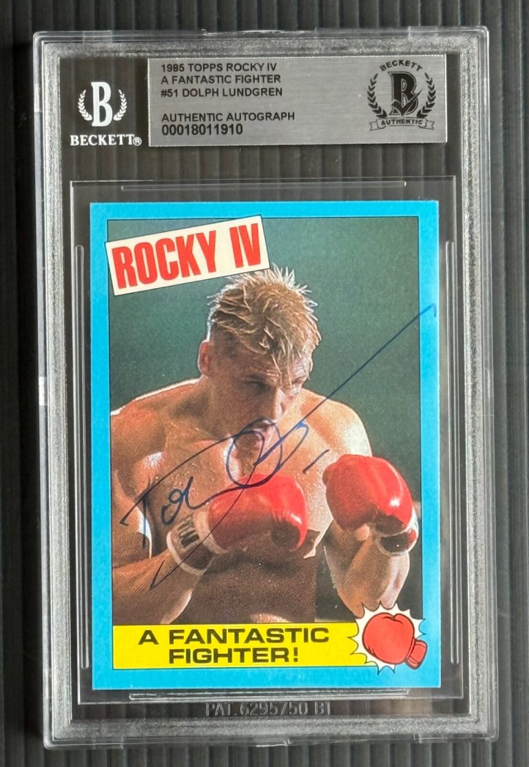 Dolph Lundgren Ivan Drago Rocky 4 Card #51 SIGNED Autographed Auto Beckett
