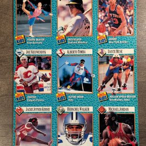 1989 Sports Illustrated SI for Kids Uncut Panel Card Michael Jordan Herschel RC