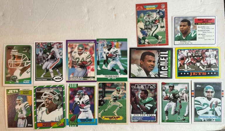 HUGE Freeman McNeil 15 CARD LOT NY New York Jets RB w 85 Topps Signed Auto +More
