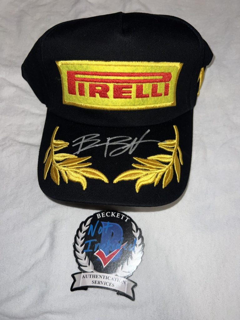 Bianca Bustamante Signed Pirelli Podium Hat F1 Star McLaren F1 Academy Beckett 2
