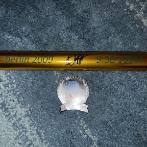 Usain Bolt Signed Gold Baton Berlin 2009 9.58 Record Jamaica Beckett #4