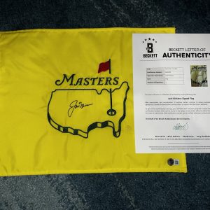 Jack Nicklaus Signed Undated Masters Flag 6x Masters Champ Legend Beckett #2