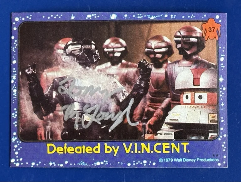 Tom McLoughlin The Black Hole Card SIGNED Autographed Auto As Capt S.T.A.R. #37