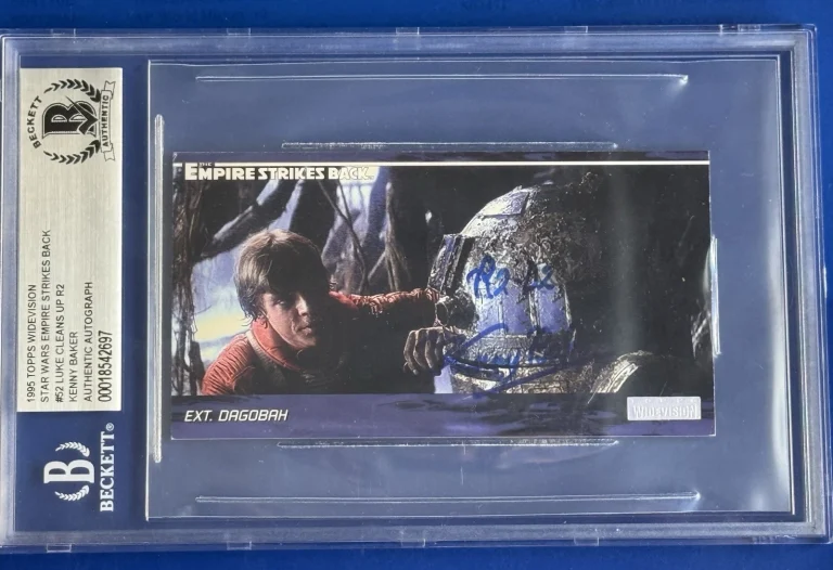 Kenny Baker Star Wars R2-D2 SIGNED Auto ESB Widevision Card Beckett BAS