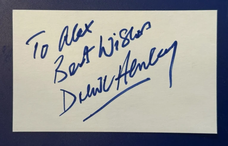 Drewe Henley SIGNED Autograph Star Wars Red Leader Index Card K9