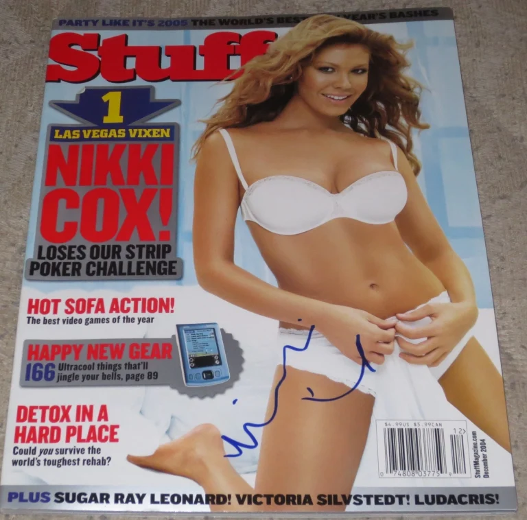 HOT SEXY NIKKI COX SIGNED STUFF MAGAZINE LAS VEGAS AUTHENTIC AUTOGRAPH COA