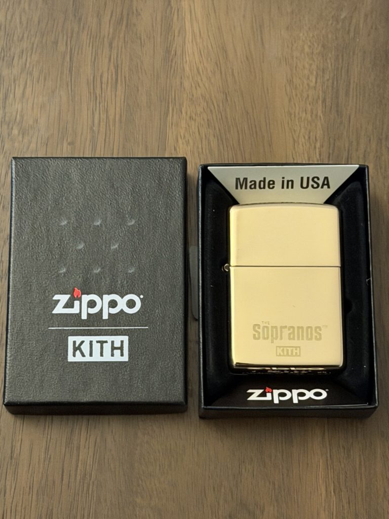 KITH X SOPRANOS ZIPPO LIGHTER HBO GOLD IN HAND BLACK NEW NWT