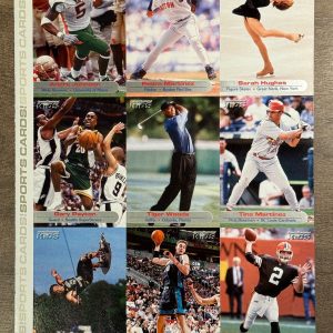 2002 Sports Illustrated SI for Kids Uncut SHEET Card Tiger Woods Pedro Martinez
