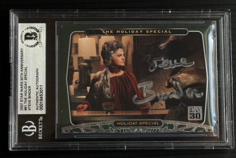 Steve Binder Star Wars Anniv Card SIGNED Auto Holiday Special Director Beckett