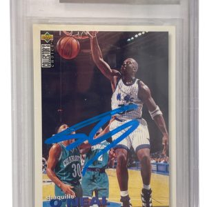 Shaquille O'Neal Signed 1995-96 Collector's Choice #286 Beckett Witness Slabbed