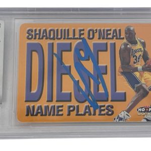 Shaquille O'Neal Signed 1999-00 Hoops #NP10 Lakers Beckett Witness Slabbed