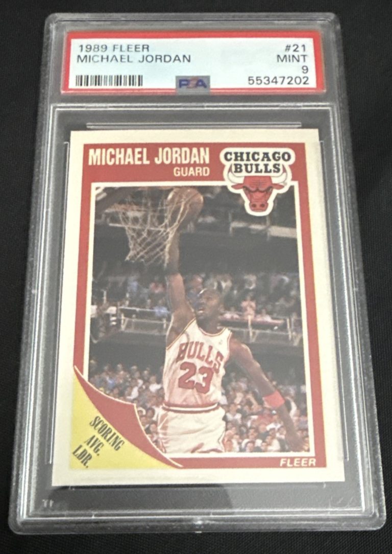 1989 FLEER #21 MICHAEL JORDAN BULLS HOF PSA 9