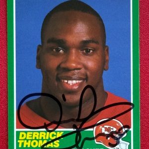 Derrick Thomas 1989 Score Rookie Card SIGNED AUTOGRAPHED AUTO JSA KC Chiefs Cert