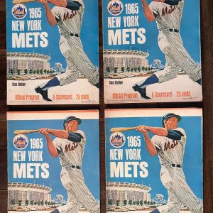 Lot Of 4 New York Mets Official Original Program Scorecard 1965 Shea Stadium