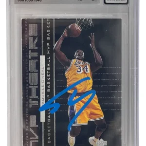 Shaquille O'Neal Signed 1999-00 Upper Deck MVP #M3 BAS Slabbed Auto Grade 10