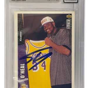 Shaquille O'Neal Signed 1996-97 Collector's Choice 270 BAS Slabbed Auto Grade 10