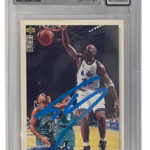 Shaquille O'Neal Signed 1995-96 Collector's Choice 286 BAS Slabbed Auto Grade 10