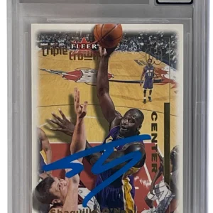 Shaquille O'Neal Signed 2000-01 Fleer Triple Crown BAS Slabbed Auto Grade 10