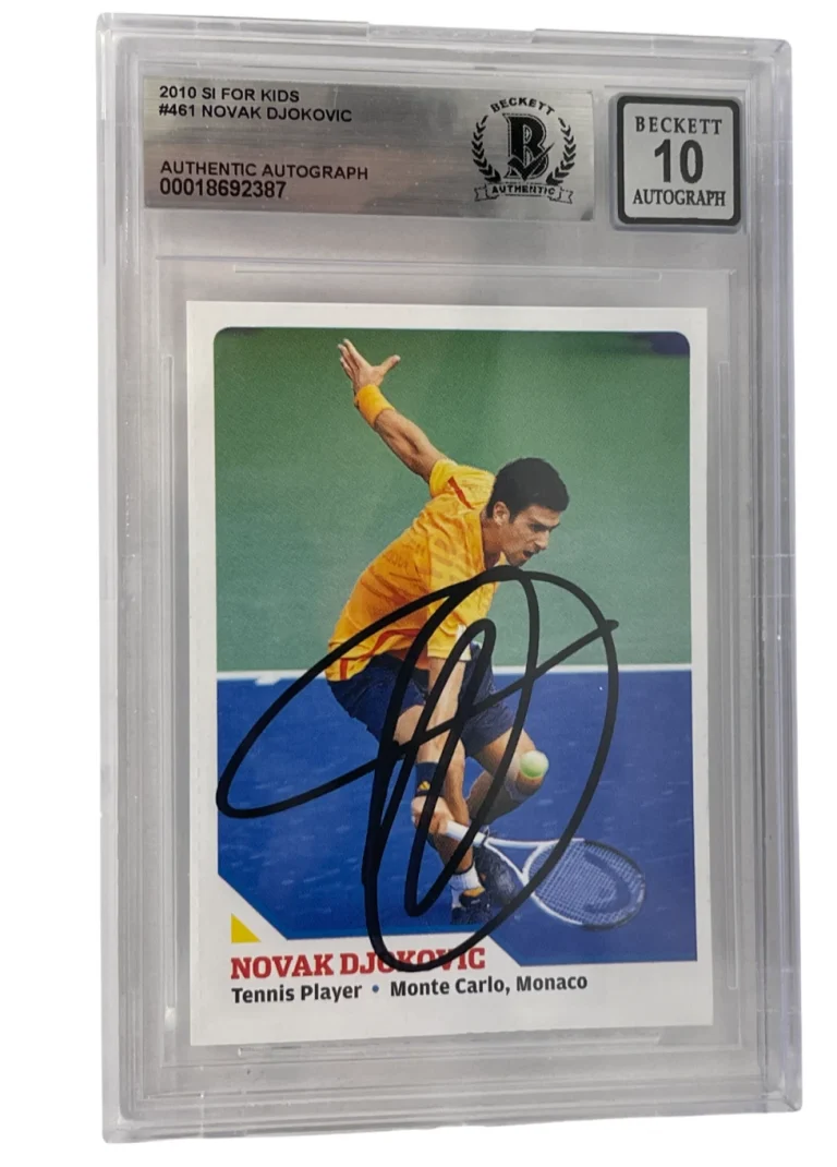 Novak Djokovic Signed Sports Illustrated For Kids 2010 Rookie Card BAS Auto 10