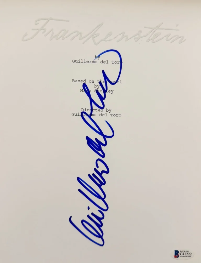 Guillermo del Toro Signed Frankenstein Full Script Authentic Autograph Beckett