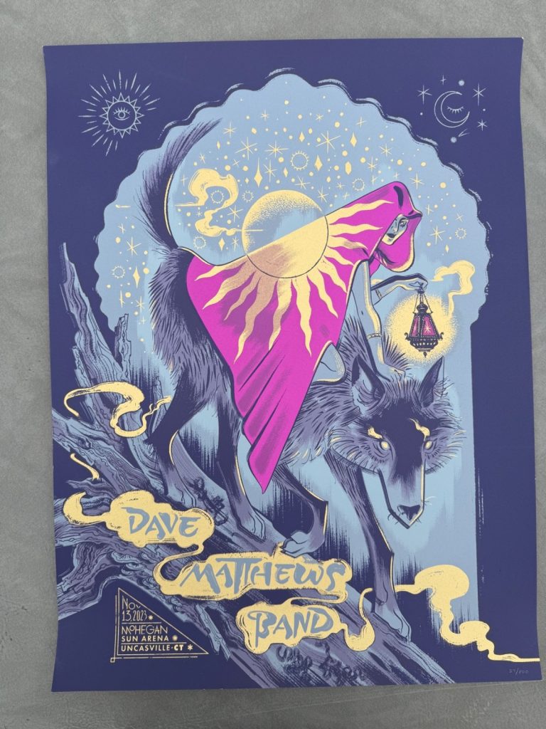 Dave Matthews Band 11/13/2023 Mohegan Sun Arena Uncasville CT Tour Poster #d 800