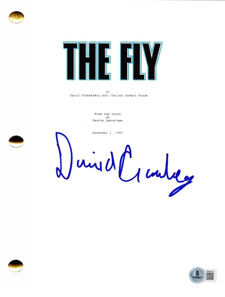 David Cronenberg Signed The Fly Full Script Authentic Autograph Beckett