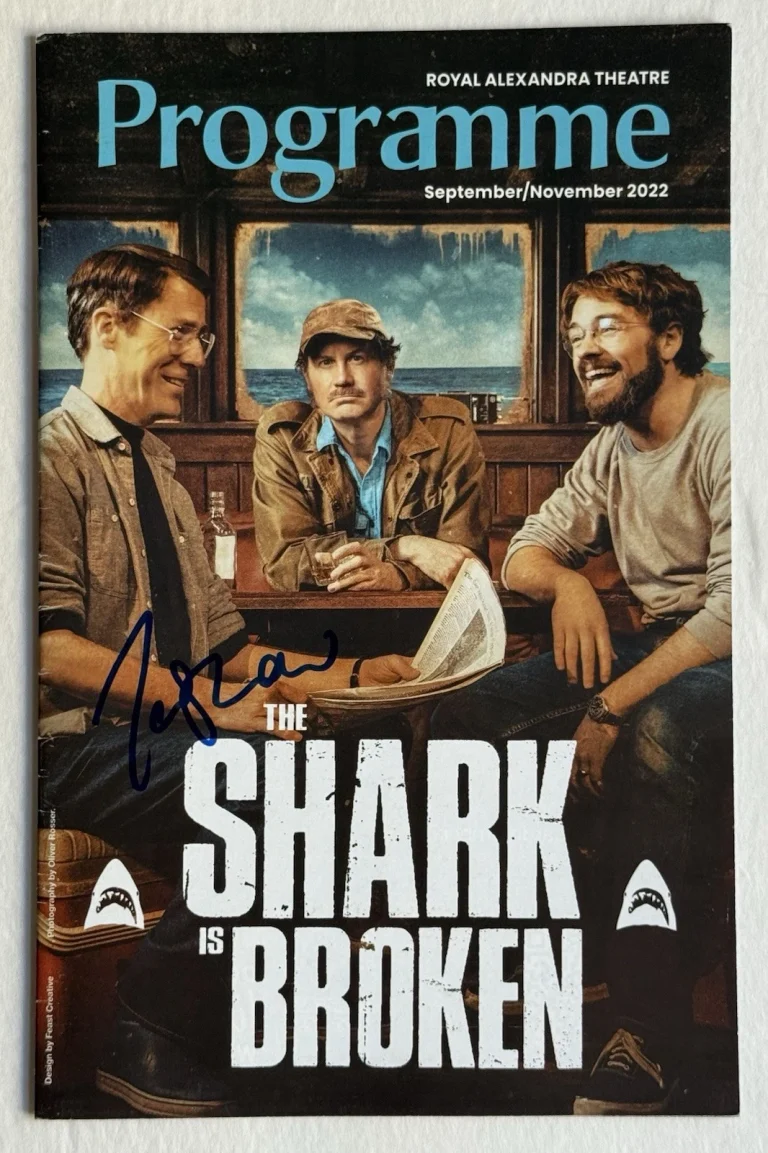 Ian Shaw The Jaws The Shark Is Broken SIGNED Autographed Theater Program K9 COA