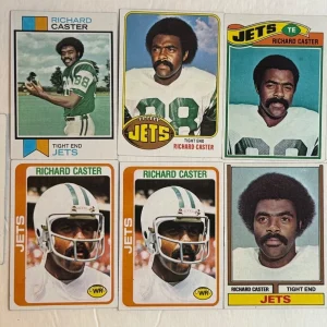HUGE Richard Caster 9 CARD LOT NY New York Jets Tight End w Rookie RC + More