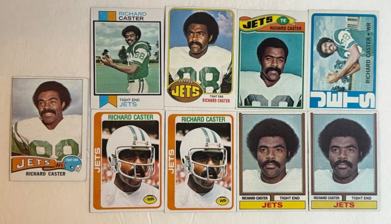 HUGE Richard Caster 9 CARD LOT NY New York Jets Tight End w Rookie RC + More