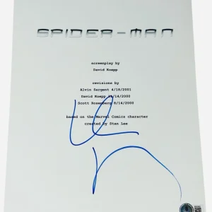 Willem Dafoe Signed Autograph Spider-Man Full Movie Script Screenplay Beckett