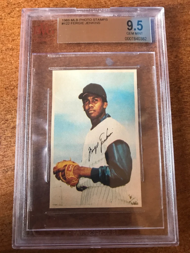 1969 MLB Photostamps Fergie Jenkins #122 BECKETT BVG 9.5 GEM MINT