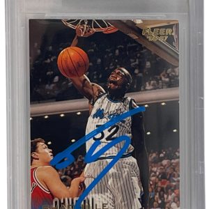 Shaquille O'Neal Signed 1996-97 Fleer #79 Orlando Magic Beckett Witness Slabbed