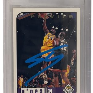 Shaquille O'Neal Signed 1998-99 UD Choice #68 Lakers Beckett Witness Slabbed
