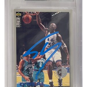 Shaquille O'Neal Signed 1995-96 Collector's Choice #286 Beckett Witness Slabbed