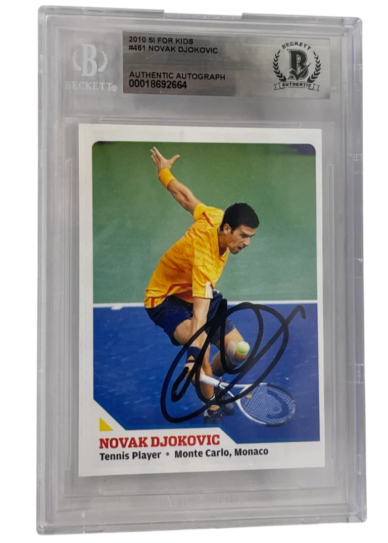 Novak Djokovic Signed Sports Illustrated For Kids 2010 Rookie Card #461 Beckett