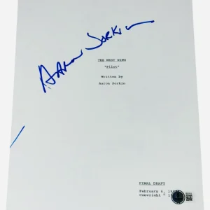 Aaron Sorkin Signed Autograph The West Wing "Pilot" Full TV Ep Script Beckett